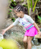 T-shirt Maillot de bain anti uv style marin "Little Miss Scherrer" pour enfant fille avec protection solaire UPF50+