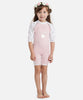 Combinaison body maillot de bain anti uv Ma petite étoile protection solaire UPF50+ pour bébé et enfant fille avec étoile