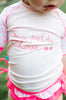 T-shirt Maillot de bain rose anti uv "Ma petite chérie" pour bébé et enfant fille avec protection solaire UPF50+