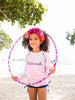 T-shirt Maillot de bain rose anti uv "Mademoiselle" pour bébé et enfant fille avec protection solaire UPF50+ avec rayures