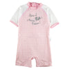 Combinaison body maillot de bain anti uv St Tropez protection solaire UPF50+ pour bébé et enfant fille rose