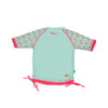 T-shirt Maillot de bain turquoise et rose anti uv "ice cream" pour bébé et enfant fille avec protection solaire UPF50+ et motif crème glacée