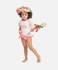T-shirt Maillot de bain rose anti uv "Ma petite chérie" pour bébé et enfant fille avec protection solaire UPF50+