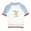 t-shirt maillot de bain bleu et blanc anti-uv pour bébé et enfant garçon Little Matelot (Petit matelot) avec protection solaire UPF50+