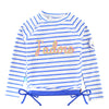 T-shirt Maillot de bain rayé bleu style marin anti uv "Marine" pour enfant fille avec protection solaire UPF50+