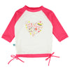 T-shirt maillot de bain anti uv manches longues "Princess Kingdom" avec protection solaire UPF50+ pour bébé et enfant fille